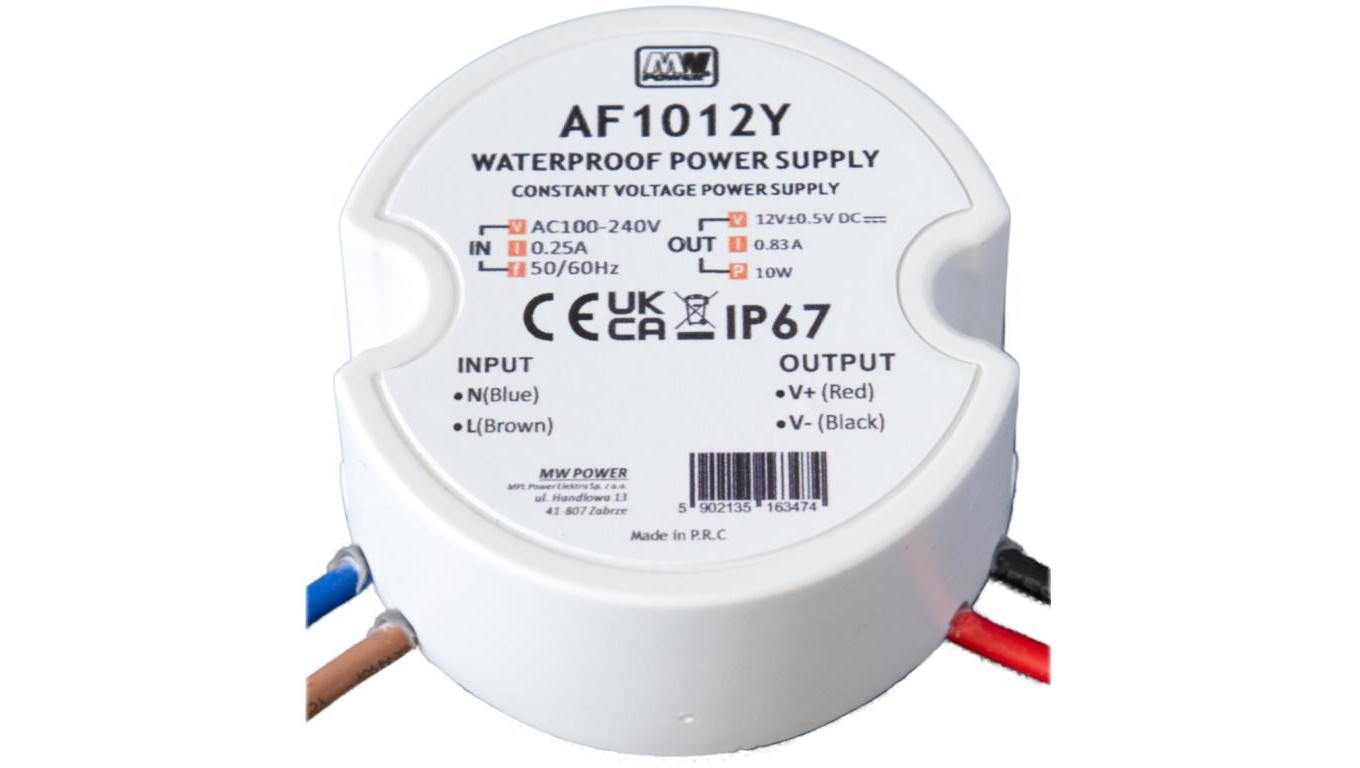 5902135161838   Zasilacz 10W 24V 0,41A IP67 okrgy do puszki AF1024Y  10