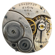 Antique 3/0s 1923 Elgin 7J Mechanical Open Face Pocket Watch Movement 463 USA