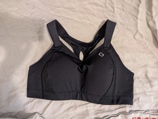 Moving Comfort Juno Sports Bra Black High Support Adjustable Size 38C Brooks