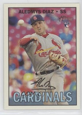 2016 Heritage High Number Action Image Variation Aledmys Diaz #713 Rookie RC 0t2