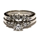 GIA certified 14k white gold .95ct round diamond engagement wedding ring 6.5g — photo 3