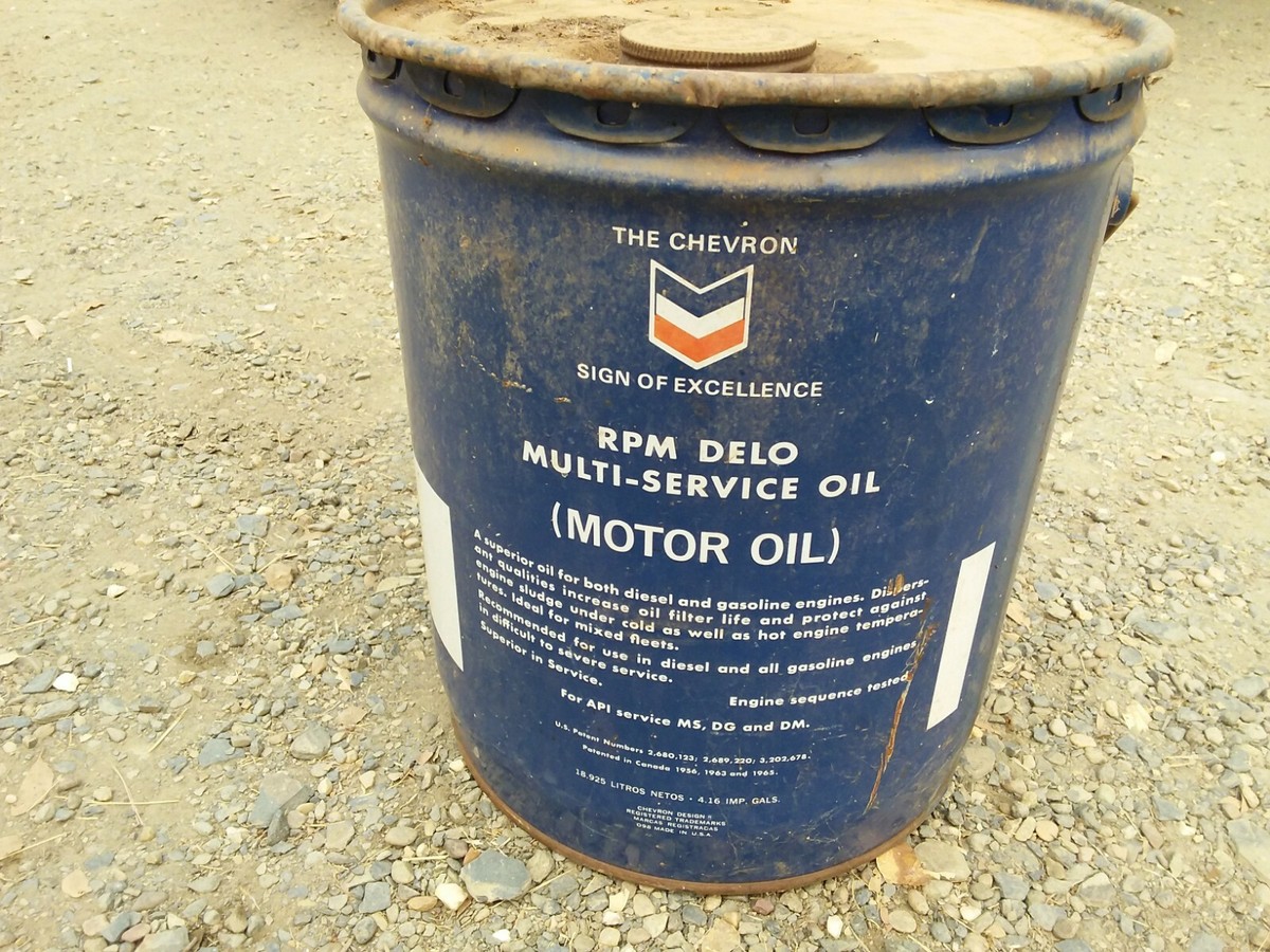 Vintage CHEVRON Oil can アメリカ雑貨 Vintage NOS Chevron