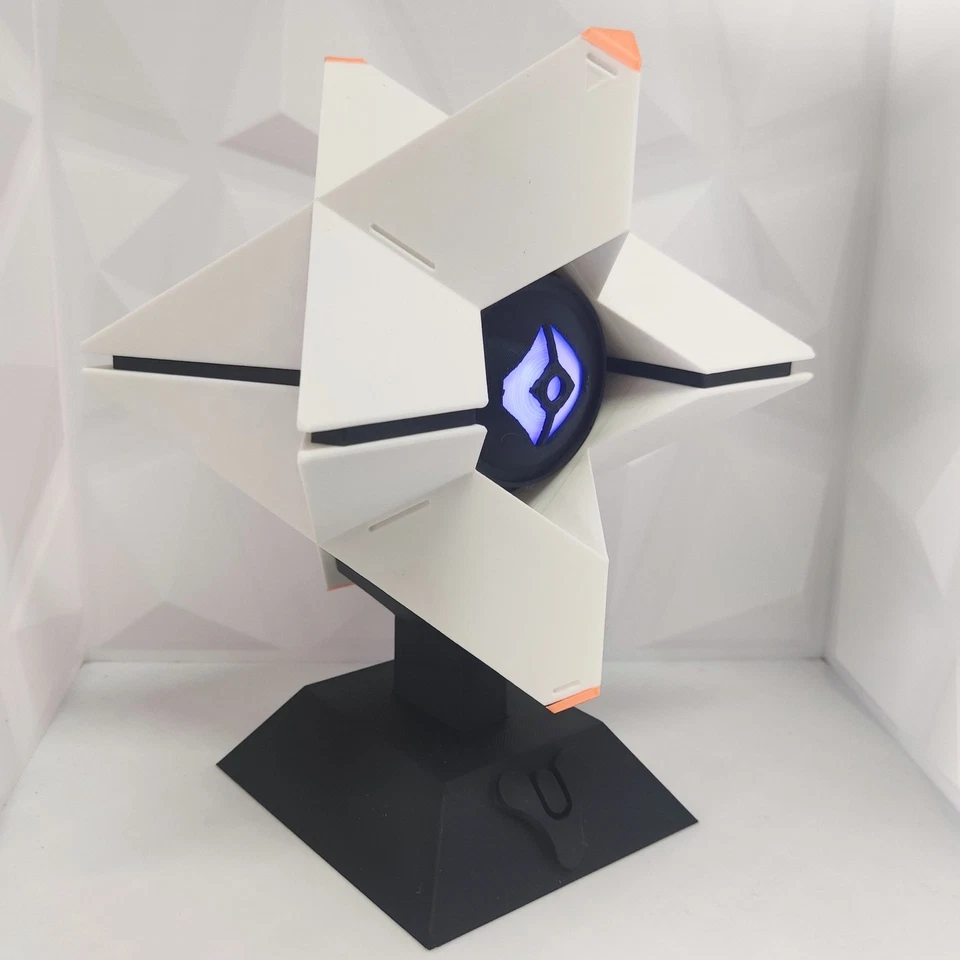 Impreso en 3D Personalizado Destiny Generalist Shell Ghost con Ojo Iluminado y Soporte Foto 2 de 4