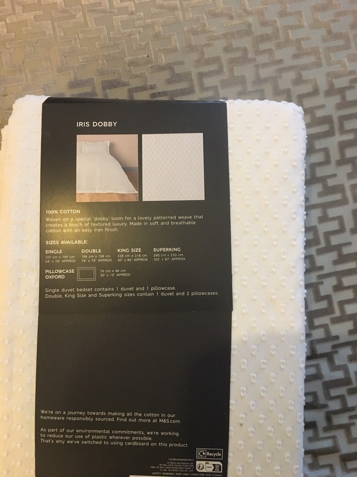 M&S COTTON BEDDING BEDSET DUVET COVER 2 PILLOWCASES KING SIZE eBay