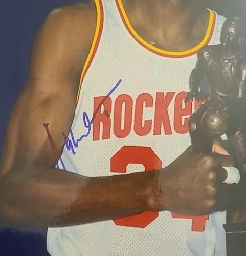 HAKEEM OLAJUWON SIGNED 11X14 PHOTO HOUSTON ROCKETS MVP PSA/DNA CERT# AM98276 - Picture 2 of 3