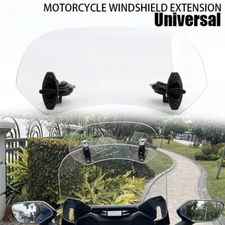 Adjustable Windshield Extension Windscreen Spoiler Motorcycle Deflector Kit New