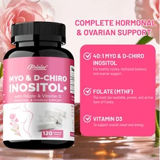 Myo & D-Chiro Inositol - Folate, Women's Ovarian Health, Hormone Balance