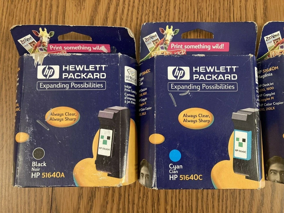 Genuine HP 40 Ink Cartridges Set BCM 51640A 51640C 51640M - Bundle - Image 2 of 4