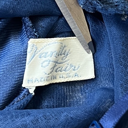 Vintage Navy Vanity Fair Full Slip Lace Size 36 - Picture 4 of 6