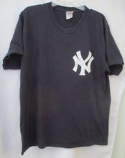 NEW YORK YANKEES DEREK JETER 2 BLUE COTTON T-SHIRT - SIZE L