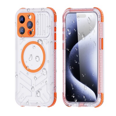 Mangetic Full body Waterproof Shockproof Diving Case For iphone 15 ro Max / Plus