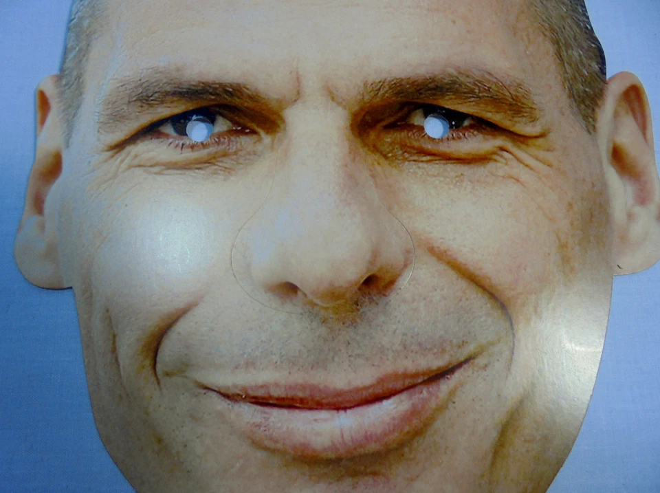 GREEK POLITICIAN JOHN - YANIS VAROUFAKIS CARNIVAL PAPER MASK WITH STRING - Image 3 of 4