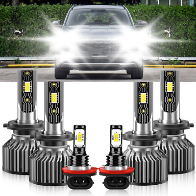 For Hyundai Tucson 2016-2018 LED Headlight Combo + Fog Light Bulb 6500K 26000LM