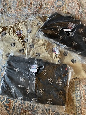 SUPREME 47 RAIDERS EMBROIDERED HARRINGTON JACKET KHAKI SMALL SS19
