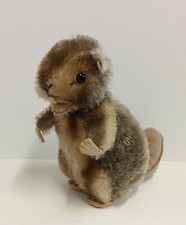 Vintage 1950's Steiff Mohair "Nagy" The Beaver 5" tall exc.