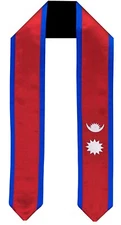 Nepal Flag Graduation Sash/Stole