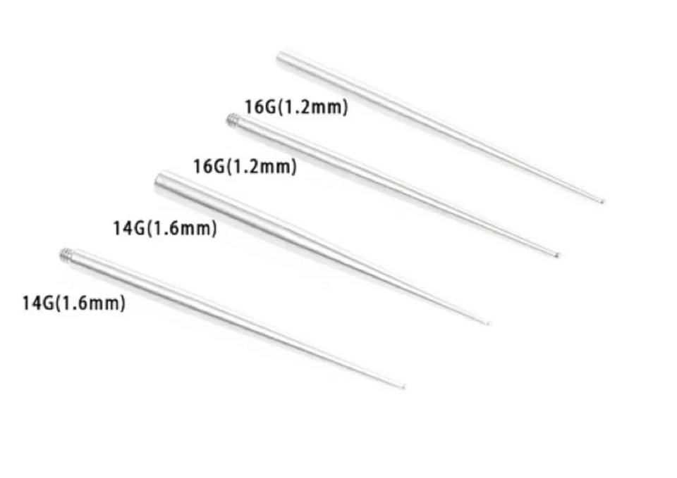 Steel Taper Insertion Pins Ear Stretching Threadless Push Pin Jewellery Piercing - Image 4 of 4