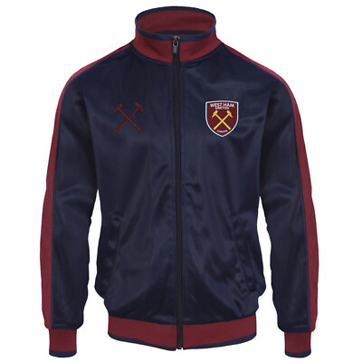 West Ham United FC Herren Trainingsjacke Retro Offizielles  Merchandise UK