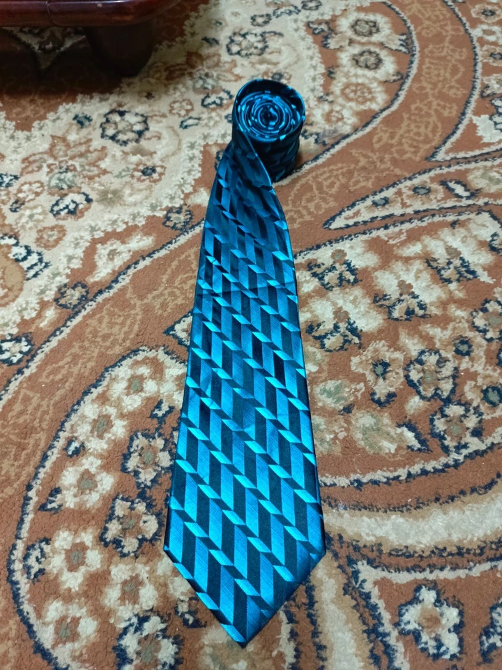 Corbata geométrica de lujo 100 % seda clásica ARROW EE. UU. de colección para hombre Foto 3 de 4