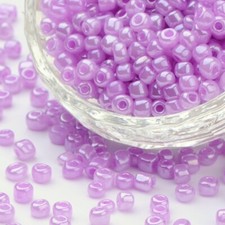 100 Grams 1/4lb Glass Seed Beads 6/0 4mm Round CEYLON Colors Loose Beads