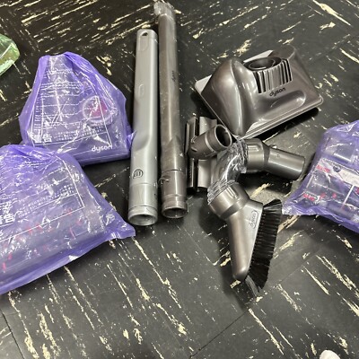 Dyson Huge Lot w/ 8 New Attachments - Flat Out & Tangle Free