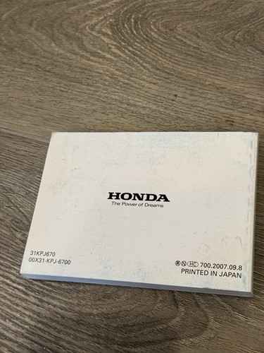 Honda 2008 CB250 Nighthawk Original Factory Owners Manual 31KPJ670 - Picture 2 of 2