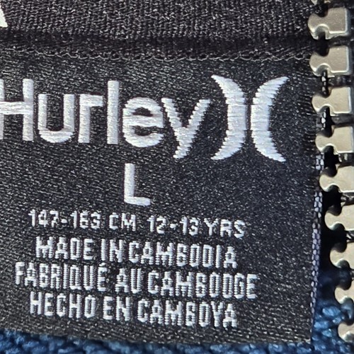 Hurley H2O-Dri Athletic YLG Pullover Sweatshirt 1/4 Zip Night Force Heather NWT - Picture 8 of 11
