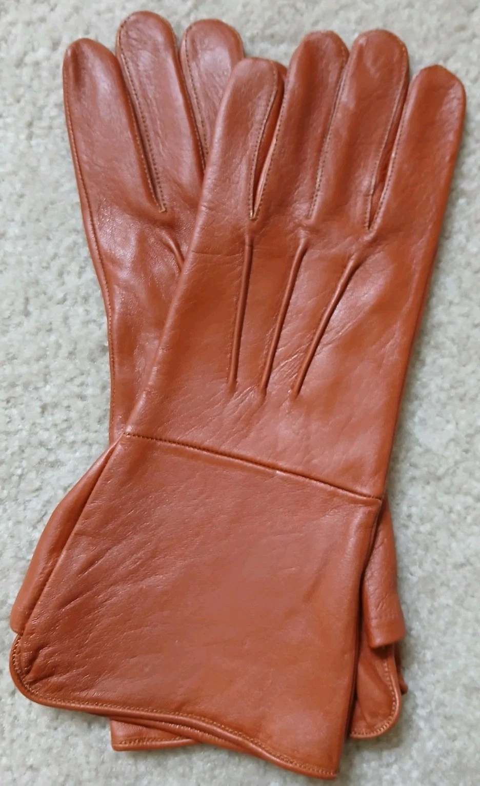 men medieval renaissance Long Arm Leather Glove Size XL Color Brown