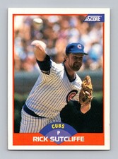 1989 Score #407 Rick Sutcliffe Near Mint or Better