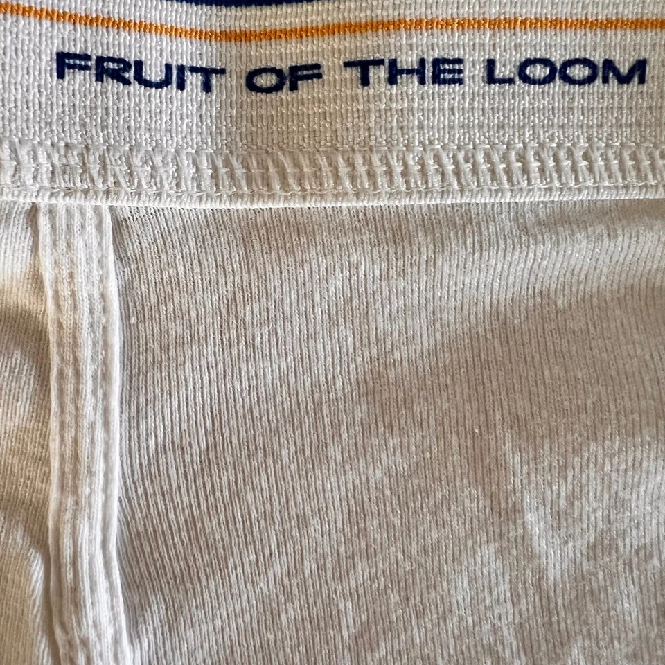 Fruit of the Loom Brief Vintage 80s White Cotton Classic Fit Men’s XL 42-44 NOS - Image 4 of 4