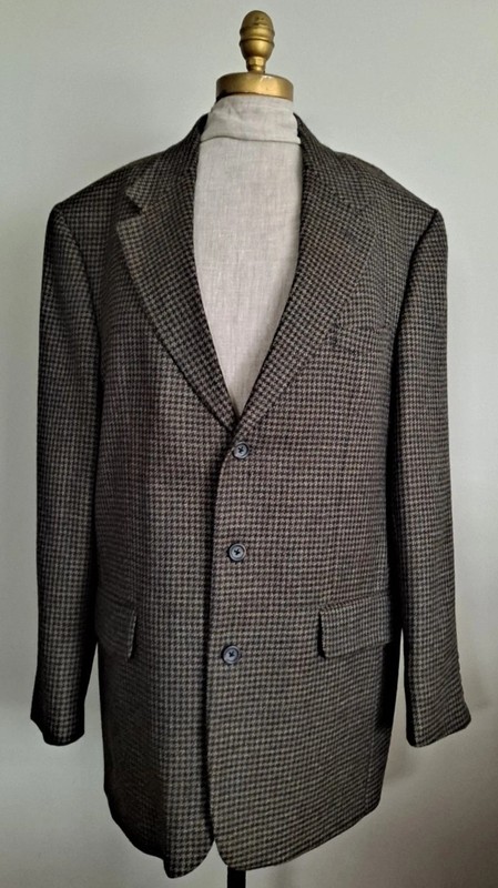 RBM MENS SZ 44L SPORT COAT BLAIZER JACKET WOOL MULTICOLOR