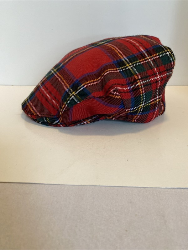 Locharrron Of Scotland Flatcap - Royal Stewart Tartan - Size XL - Pure New Wool