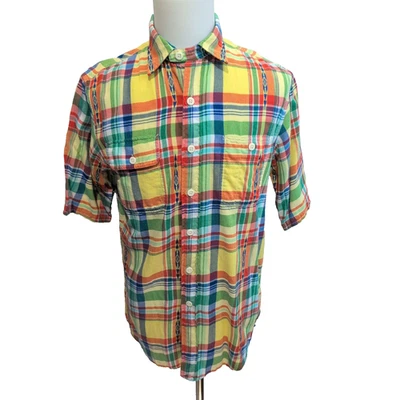 Chemise Polo Ralph Lauren M Multicolore Aztèque Carreaux 2 Poches Coton - Photo 1/4