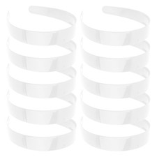 White Plastic Headband for Women,10Pcs Wide Non-slip Headband with Teeth,Hair...