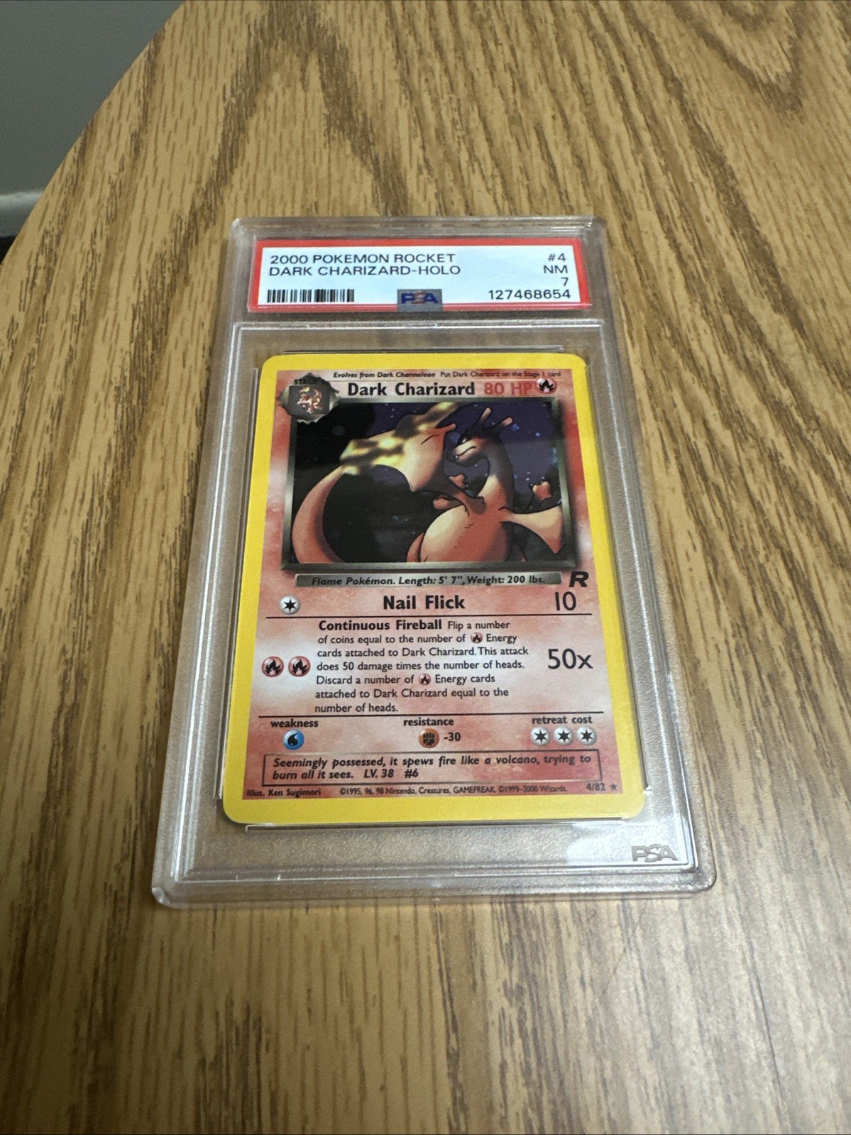 Dark Charizard 4/82 Team Rocket Holo PSA 7