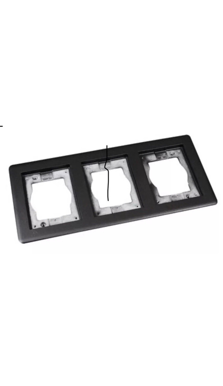 Legrand Wiremold 837TCAL-BK 3-Gang Black Carpet Tile Flange No Screw Needed