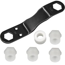 RV Water Heater Drain Plug Kit with Angled Wrench, 4PCS 1/2" NPT Replacement