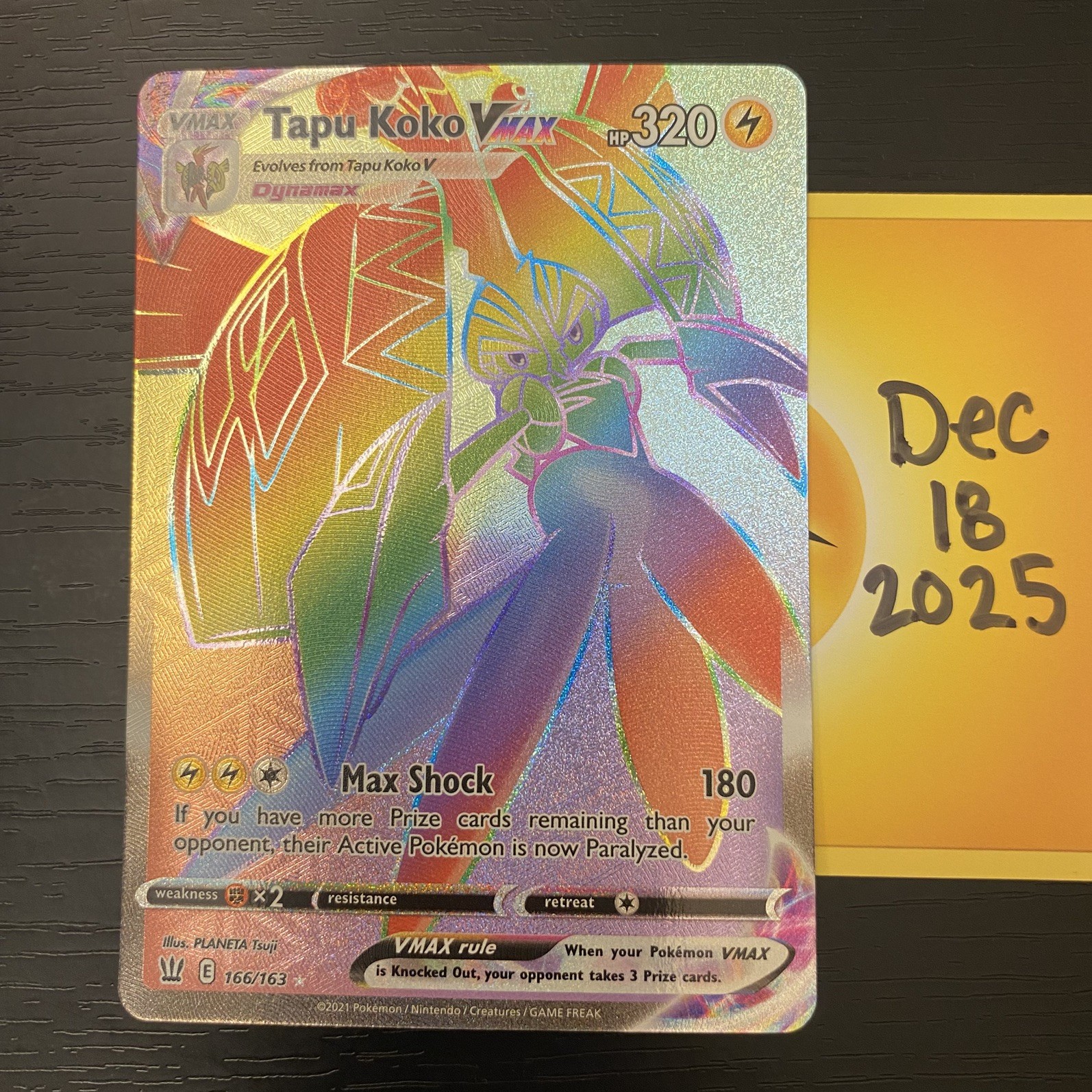 TAPU KOKO VMAX 166/163 Secret - Pokemon TCG Battle Styles - NM
