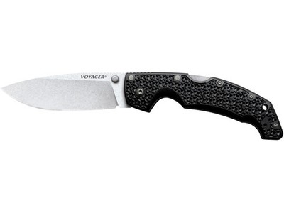 Cold Steel Voyager Pocket Knife 4'' Drop Point AUS-10A Polished Blade Griv-Ex