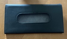 1pc Car Sunshade Tissue Box Leather Hanging Tissue Holder For Seat Or Sunroof