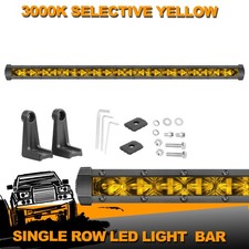 Single Row 20inch LED Light Bar Ultra Slim 3000K Driving Fog Offroad 4WD ATV 12V