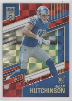 2022 Panini Donruss Elite Rookies Red /399 Aidan Hutchinson #136 Rookie RC 11cz