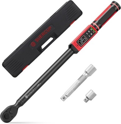 Digital Torque Wrench 8Ft 1 2 inch 1% Accuracy 250.8Ft.Lb 340Nm Led 8-250 Buzzer