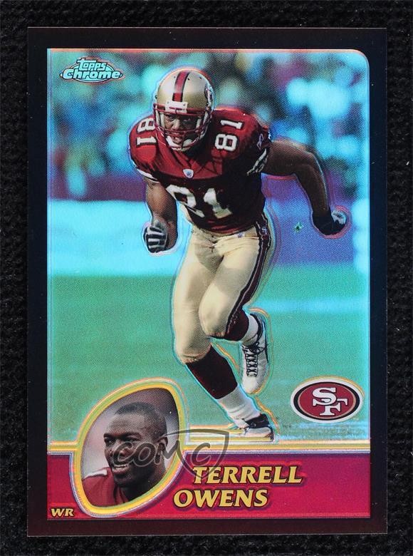 2003 Topps Chrome Black Refractor 233/599 Terrell Owens #97 HOF 06qf