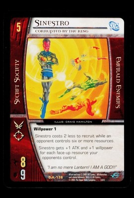 DJL-136 Sinestro Corrupted By The Ring Secret Society 2005 VS System TC CC