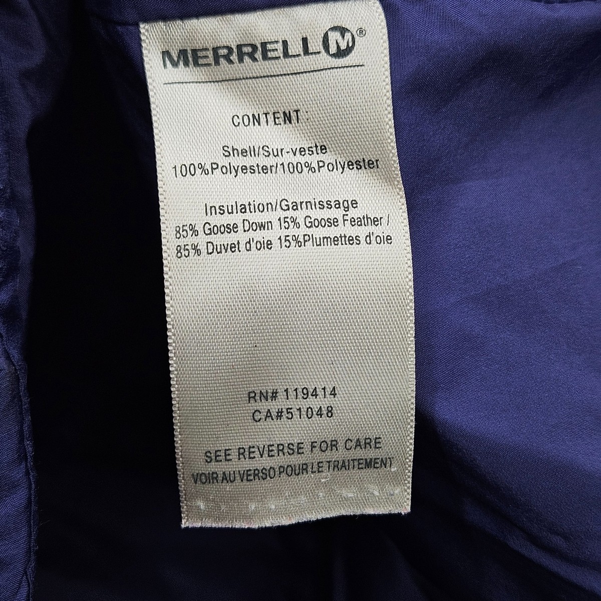＊＊＊ Merrell Goose Down Parka Jacket Womens Small Purple W/ Hood | eBay