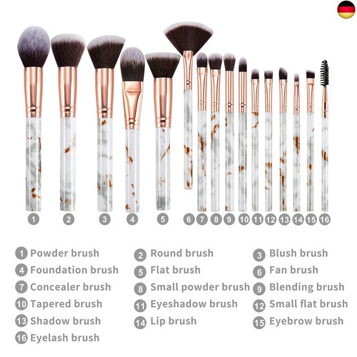 DUAIU Pinselset Makeup, 16pcs Professionelles Make Up Pinsel Set, Schminkpinsel - Bild 3 von 6