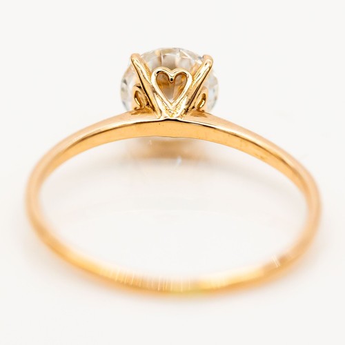 Ring 750/18K Roségold CVD Diamant Solitär Brillant 1,29ct E/VVS2 Gr. 58 - Bild 2 von 2
