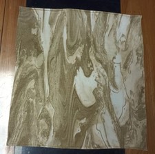 Fazzoletto uomo nuovo tascabile quadrato crema e beige effetto marmo stampa fatto a mano