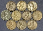 Lincoln Cents. Lot Of 10. 1940-1949P. Average Circulated. Nice Starter Set